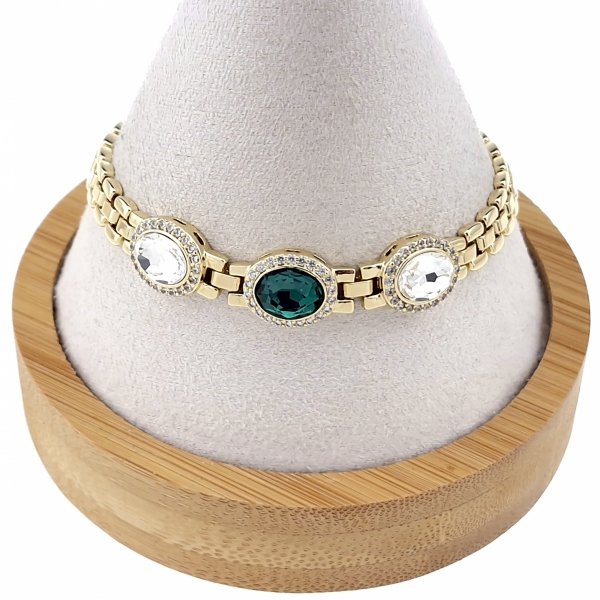 4790 Bransoletka elegancka złota 17+2cm pozłacana 14k Xuping Austrian Crystal