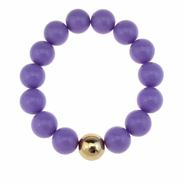 sz133 Bransoletka koraliki akrylowe na gumce jubilerskiej