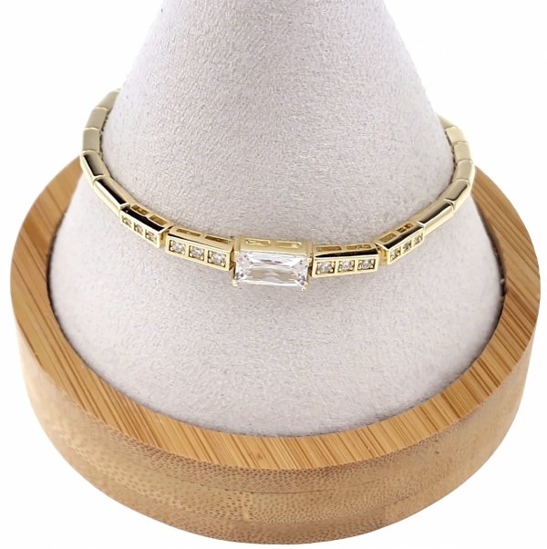 4046 Bransoletka elegancka złota 17+2cm pozłacana 14k 