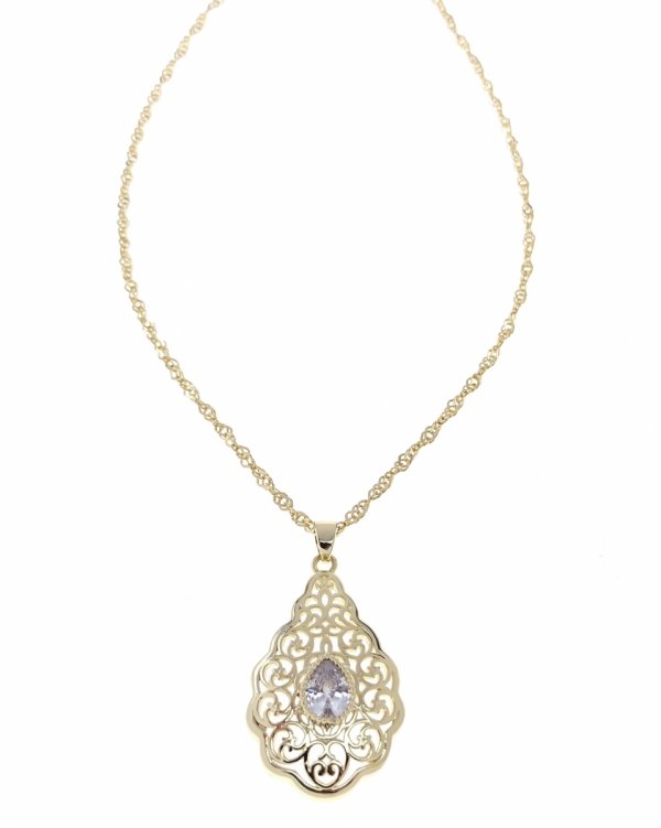 sz02 Złoty łańcuszek naszyjnik 46+5cm pozłacany 14k 