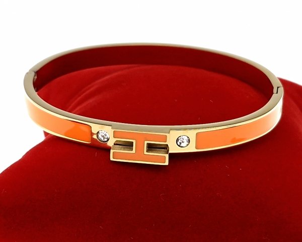 0300 Bransoletka złota 6cm stal chirurgiczna bangla 316L