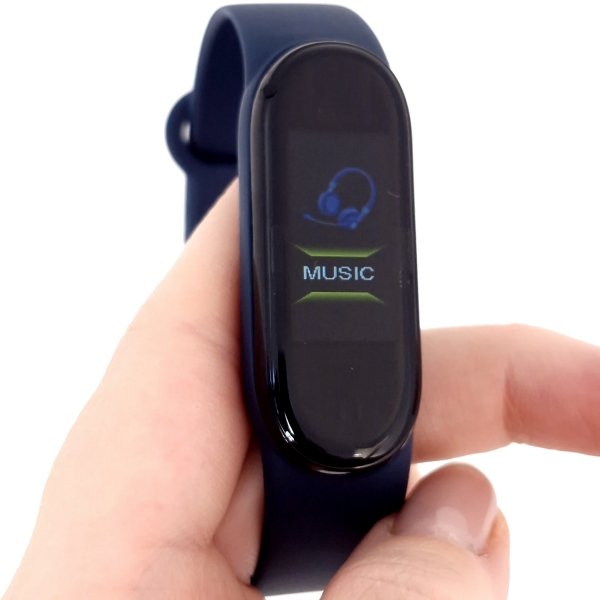 N39 Zegarek opaska SmartBand M8 wygodny sylikonowy pasek granatowy