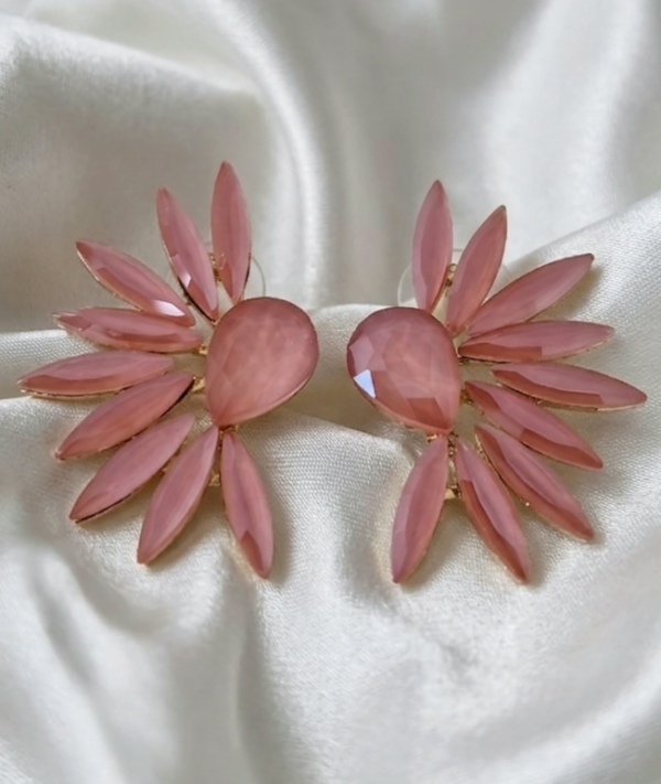 2107 Kolczyki złote pozłacane wtyczki 14K cyrkonie 