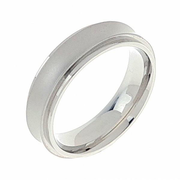 1202i  Pierścionek 17,30mm srebrny stal chirurgiczna 