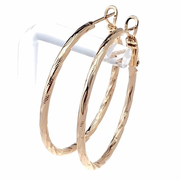 3031c Kolczyki złote pozłacane 18k Xuping wiszące koła 3,4cm