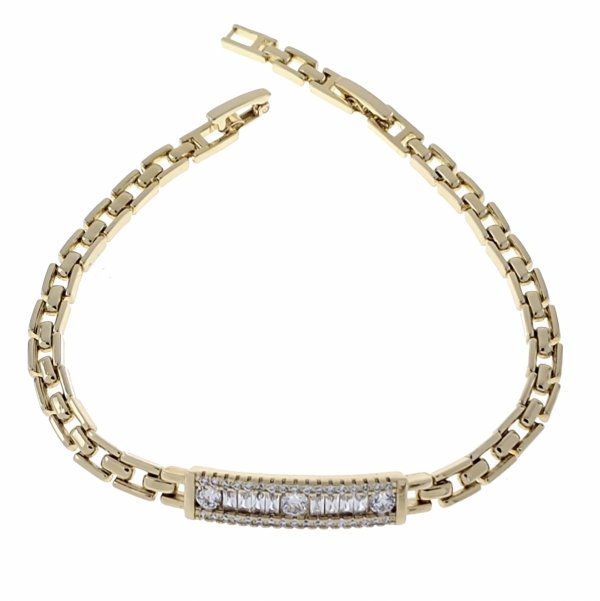 2291 Bransoletka elegancka złota 18+2,5cm pozłacana 14k Xuping cyrkonie
