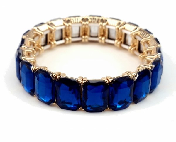 3374 Bransoletka kryształki na gumce jubilerskiej