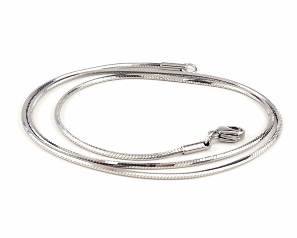 961 Srebrny łańcuszek 45cm 1,4mm stal chirurgiczna nierdzewna 