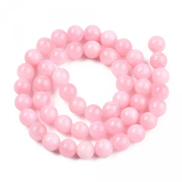 1038b Jadeit kamień naturalny 8mm pasmo 38cm