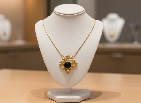 pas79 Komplet złoty stal chirurgiczna 316L kolczyki, naszyjnik 45+5cm, pierścionek