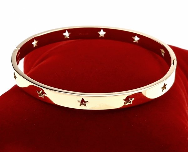 2511 Bransoletka złota bangla 6cm pozłacana 18k Xuping