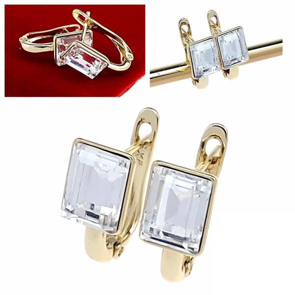 2694 Kolczyki złote pozłacane wiszące 14K Xuping