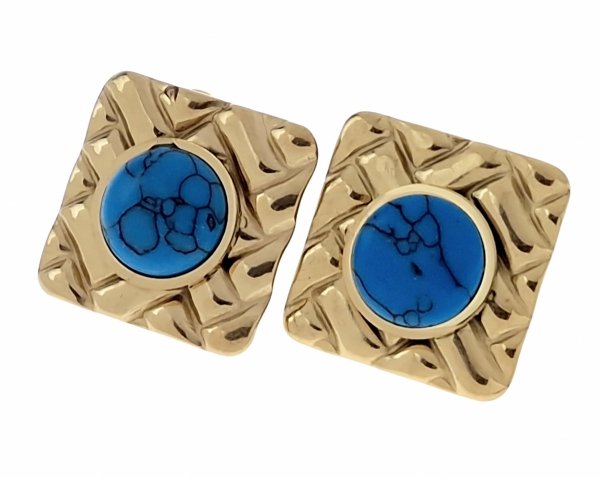 228 Kolczyki złote stal chirurgiczna 316L wtyczki stal nierdzewna