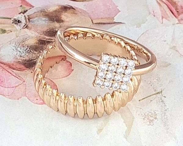 1988g Pierścionek 17,00mm złoty pozłacany 18k Xuping 