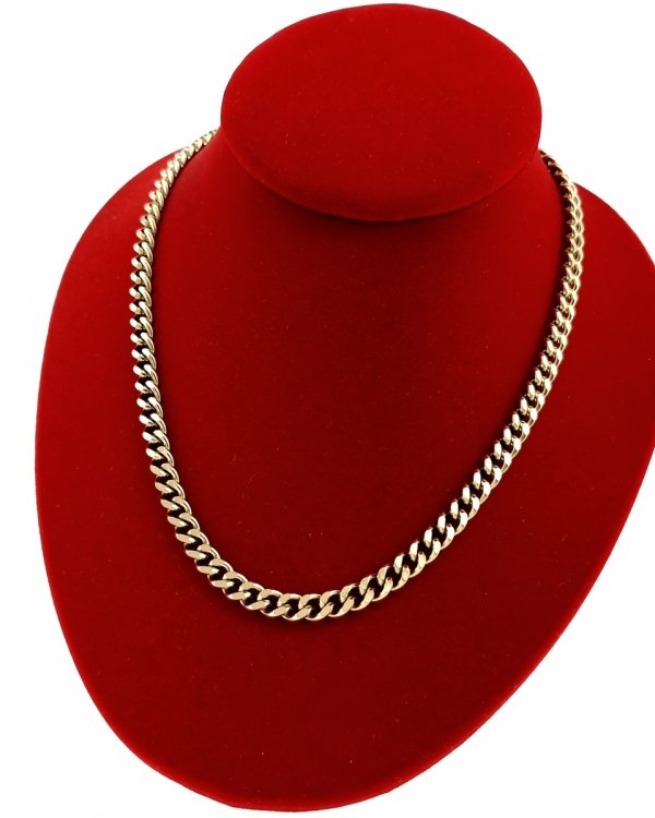 2046 Złoty łańcuszek naszyjnik 50cm stal chirurgiczna 316L celebrytka 