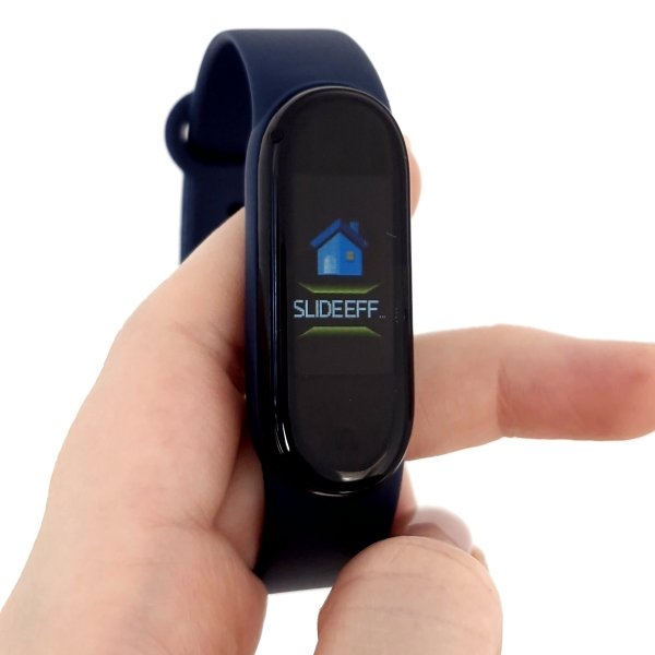 N39 Zegarek opaska SmartBand M8 wygodny sylikonowy pasek granatowy