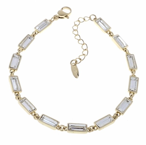 1298 Bransoletka elegancka złota 17+3cm pozłacana 14k Xuping Austrian Crystal