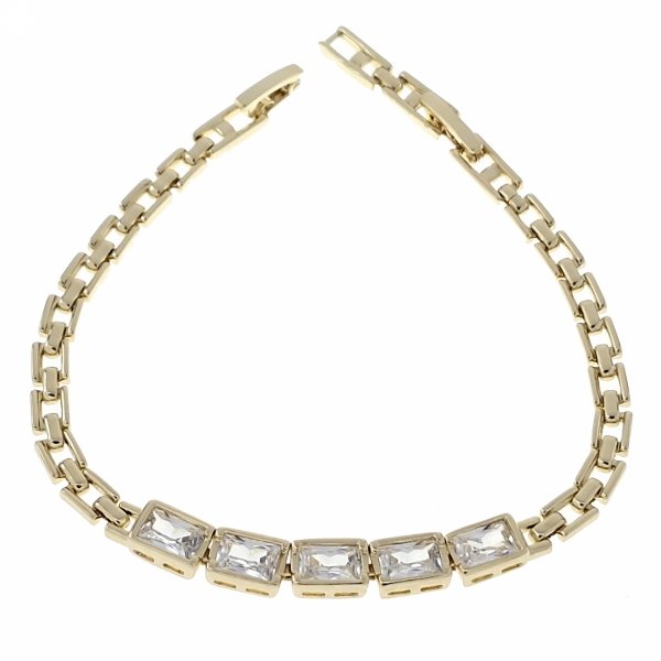 2483c Bransoletka elegancka złota 17+2cm pozłacana 14k Xuping cyrkonie