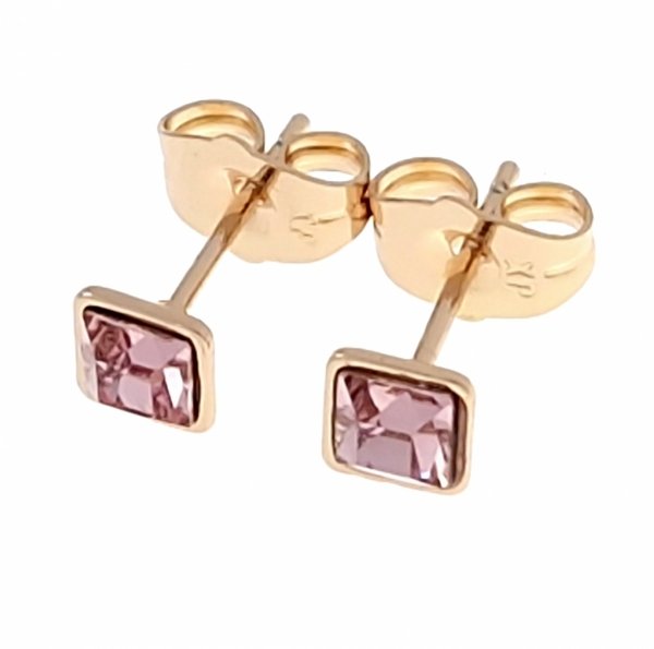 850c Kolczyki złote Austrian Crystal cyrkonia pozłacane 18k Xuping wtyczki 