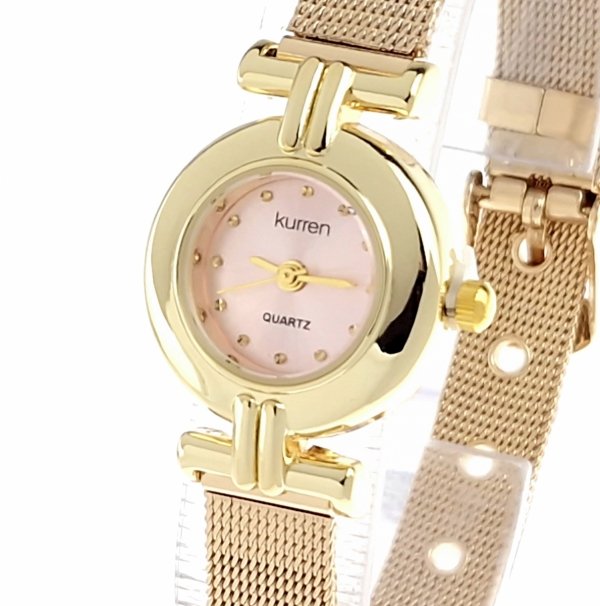 4701 Zegarek damski złoty stal chirurgiczna Kurren elegancki klasyk