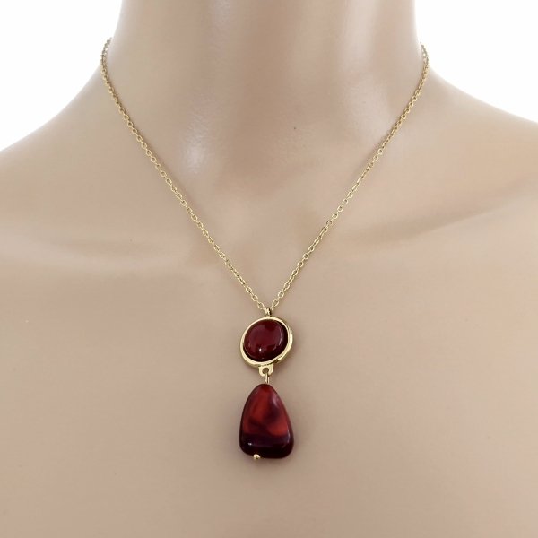 4199 Złoty łańcuszek naszyjnik 40+5cm stal chirurgiczna 316L