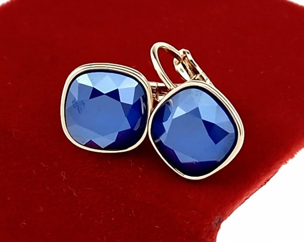 4897 Kolczyki złote Austrian Crystal cyrkonia pozłacane 18k Xuping wiszące
