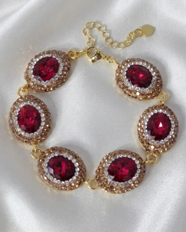 3722b Bransoletka 18+5cm biżuteria królewska pozłacana 14k 