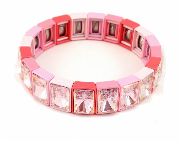 2322e Bransoletka kryształki na gumce jubilerskiej