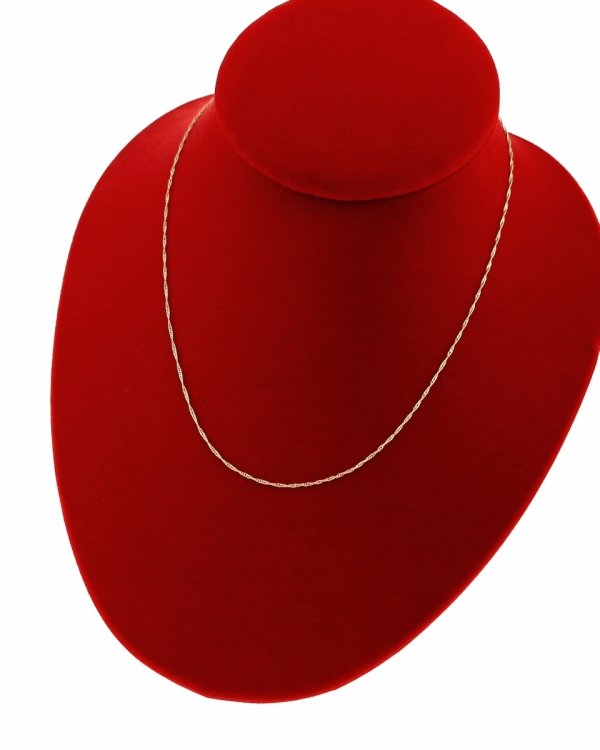 0166 Złoty łańcuszek 45cm 1mm pozłacany 18k Xuping 