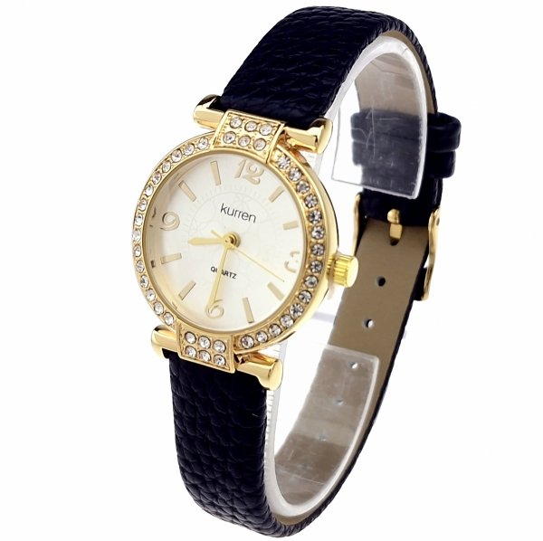 3736i Zegarek damski Kurren elegancki klasyk pasek granatowy