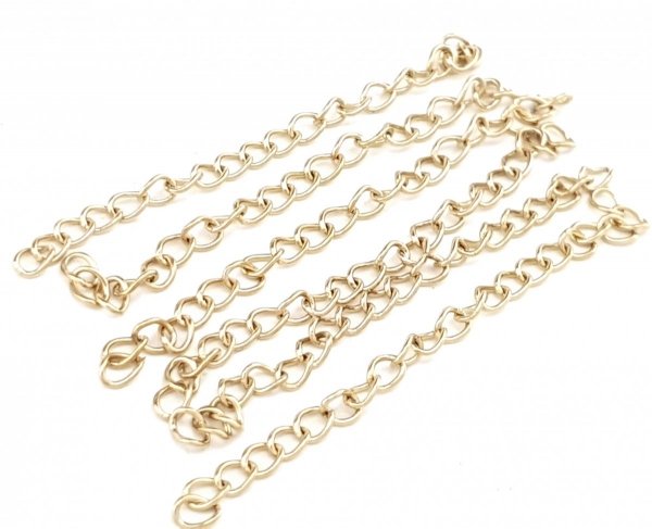 320b Przedłużka ok 2,5cm do bransoletki łańcuszka pozłacana 18k Xuping
