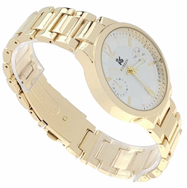 950b Ekskluzywny damski złoty zegarek Kurren klasyk