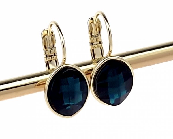 1875 Kolczyki złote pozłacane cyrkonie wiszące 14K Xuping Austrian Crystal