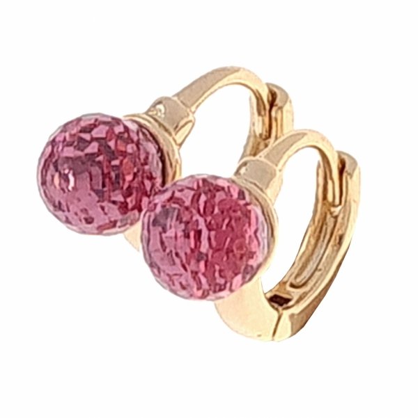 3905 Kolczyki złote Austrian Crystal cyrkonia pozłacane 18k Xuping wiszące 