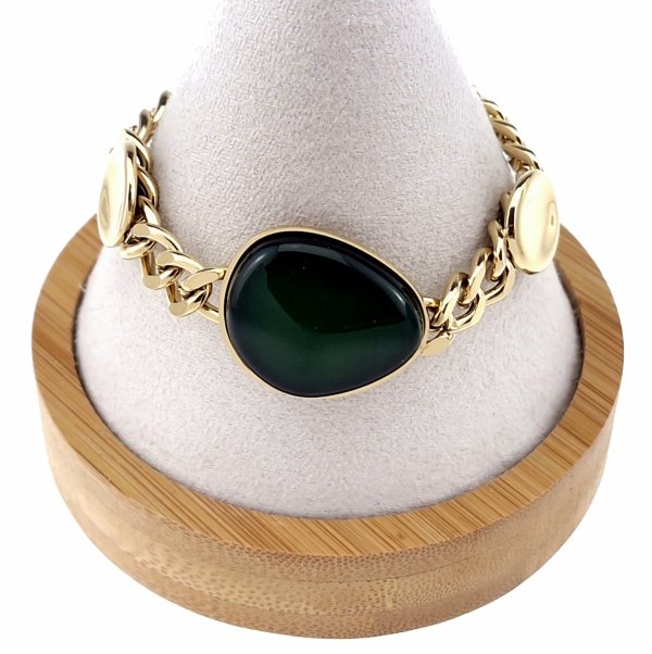 987 Bransoletka złota 17+3 stal chirurgiczna 316L nierdzewna