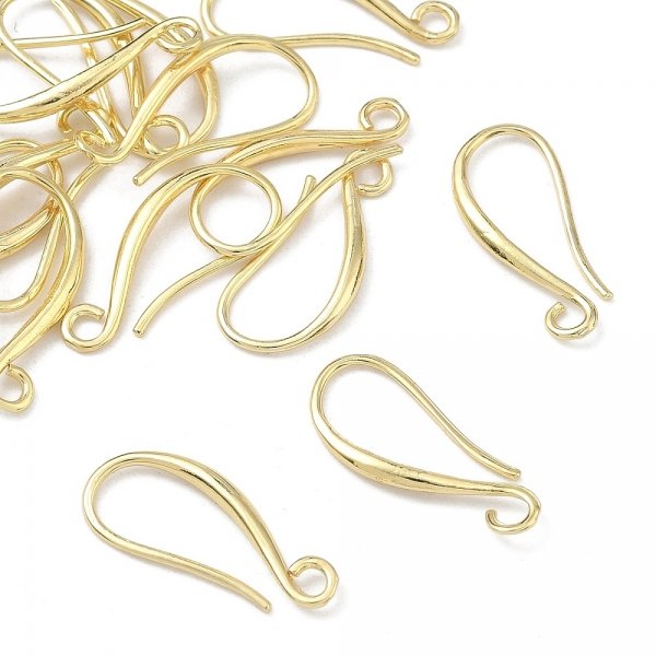 1923d 2x Złote bigle pozłacane 14k do kolczyków 20x9x2mm, otwór: 2mm