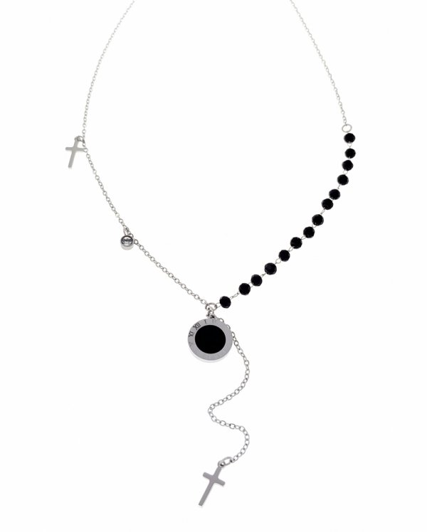 520a Srebrny łańcuszek 46+5 naszyjnik stal chirurgiczna nierdzewna 316L 