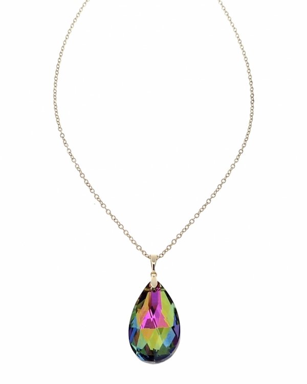3962 Złoty łańcuszek Austrian Crystal 40+5 naszyjnik pozłacany 14K Xuping