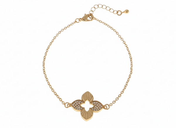 op15 Komplet kolczyki, naszyjnik 45+5cm, bransoletka, pierścionek pozłacany 18k