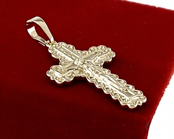 685a Złota zawieszka błyszcząca pozłacana 14k Xuping krzyż