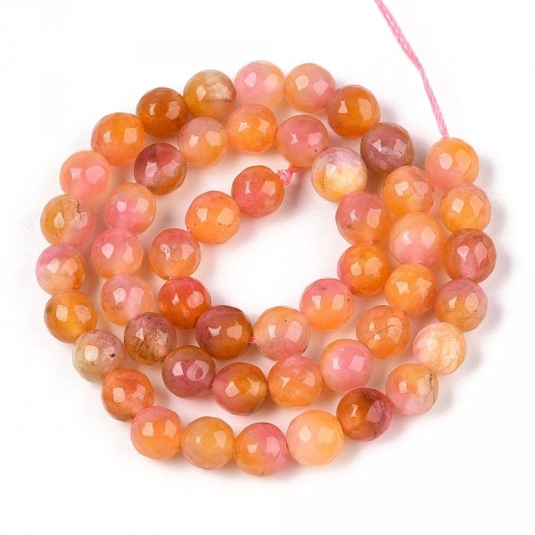 sz329 Jadeit kamień naturalny 8mm pasmo 38cm