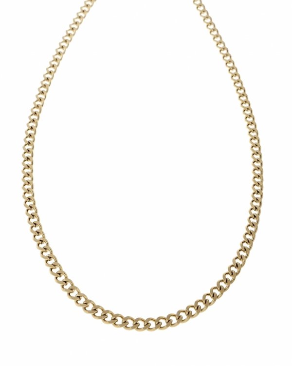 822 Złoty łańcuszek naszyjnik 50cm stal chirurgiczna 316L celebrytka 