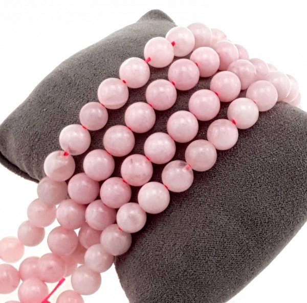 1157f Naturalne koraliki różowy kwarc, okrągłe, 8~8,5 mm, otwór: 1 mm, około 45~47 sztuk