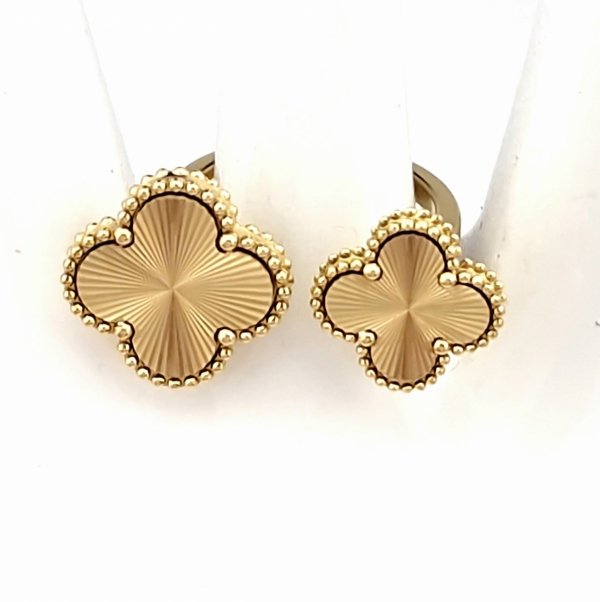 2110 Pierścionek złoty stal chirurgiczna 316L nierdzewna regulowany koniczyna marokańska