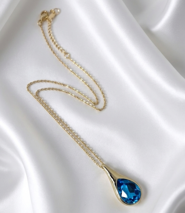 2016 Złoty łańcuszek naszyjnik 40+5cm pozłacany 14k kryształek