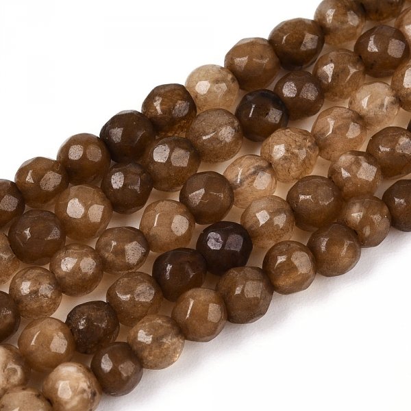 2321h Jadeit kamień naturalny fasetowany 4-4,5mm pasmo 37cm