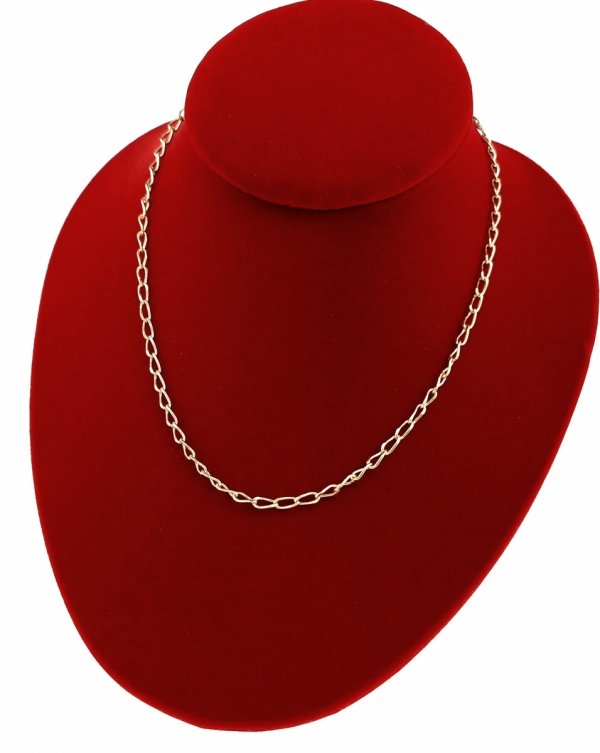 0114 Złoty łańcuszek celebrytka 44cm naszyjnik pozłacany 14K 