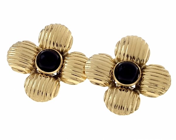 2483 Kolczyki złote stal chirurgiczna 316L wtyczki stal nierdzewna 