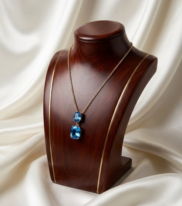 1266j Złoty łańcuszek naszyjnik 40+5cm pozłacany 14k kryształek