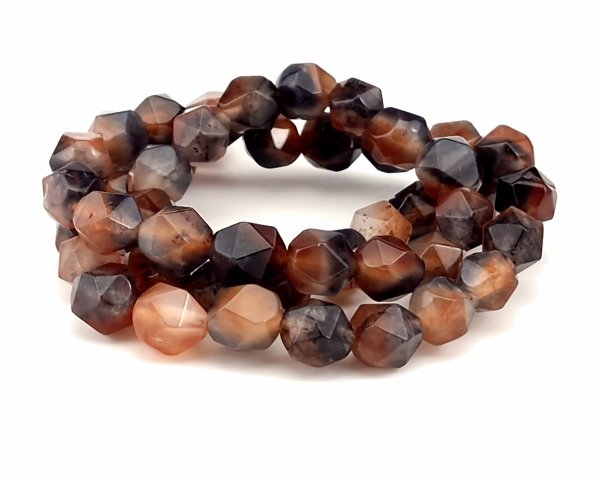 2612 Jadeit kamień naturalny kula fasetowana 8mm sznur 38cm